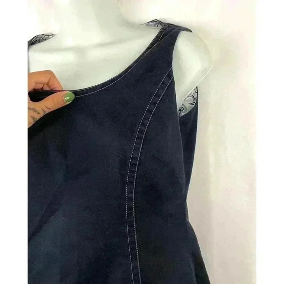 Tahari Dark Blue Sleeveless Sheath Dress Petite 10P - Picture 10 of 13